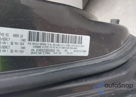 2016 Dodge Grand Caravan Sxt z USA, uszkodzony, nr VIN 2C4RDGCG3GR336934